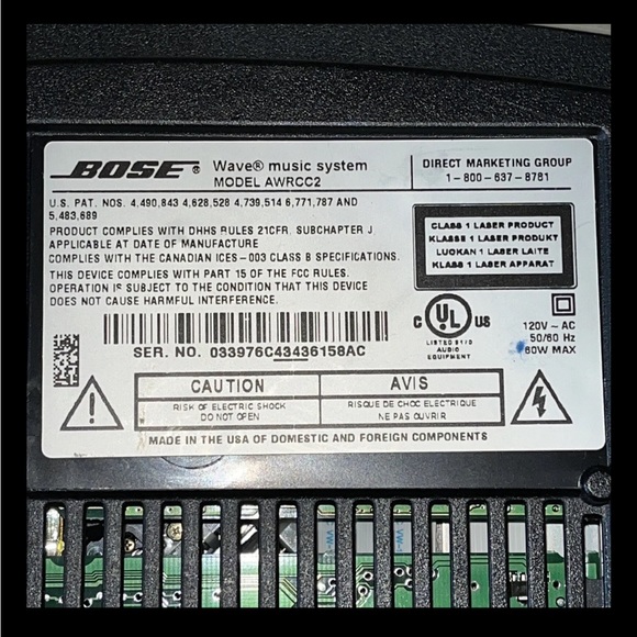 Bose Wave Music System AM/FM CD Player Clock Radio Bluetooth W Remote AWRCC2 - Picture 10 of 12